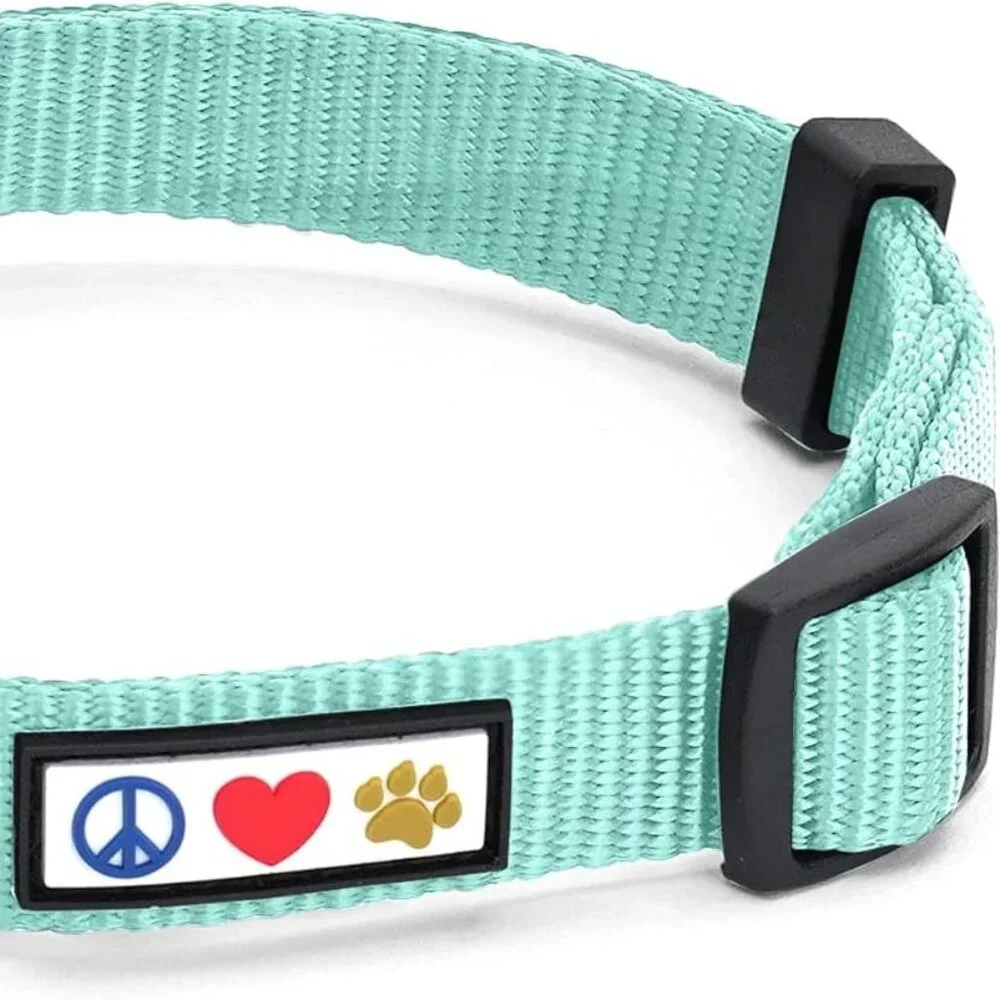 2 Pawtitas Adjustable Heavy Duty Waterproof Dog Collars for Extra Small Breeds